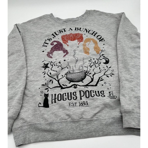 Disney JUST A BUNCH OF HOCUS POCUS Pullover SWEATSHIRT Juniors 7-9 - Picture 1 of 5